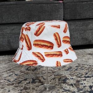 City Hunter Hot Dog Print Bucket Hat